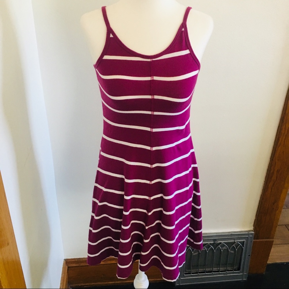 Old Navy Purple Stripes Shirt Long Tank Large Top